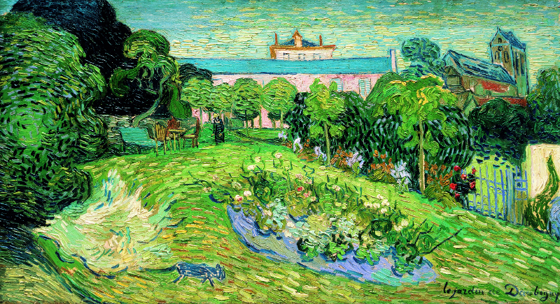 Daubigny, Monet, Van Gogh. Impressions du paysage : Vincent Van Gogh. Le Jardin de Daubigny. 1890, huile sur toile, 56 × 101,5 cm. Collection Rudolf Staechlin, Bâle.